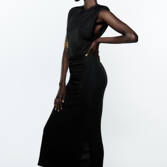 Zara Draped Midi Dress - Picture 3 of 12